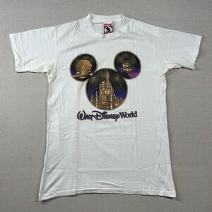 Vintage Mickey Inc Shirt Mens L Walt Disney World Mouse 90s Castle Glitter USA